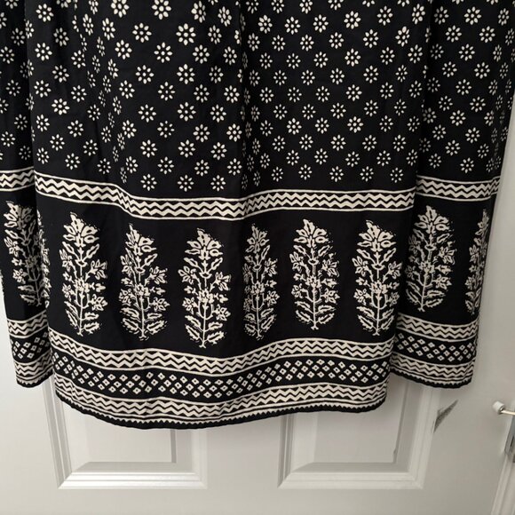 J.Crew Squareneck Midi Dress in Black Block Print Size 12 NWT - Picture 5 of 11